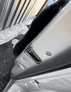 MERCEDES E 211 drzwi prawe przednie przód srebrne lakier 744 szyba zamek klamka avantgarde 24