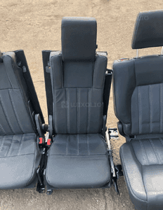 Siedzenia skórzane 2 i 3 rząd czarne Land Rover Discovery 4 IV 3