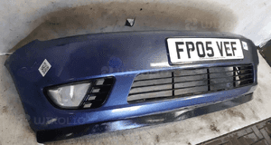 Zderzak przód przedni do ford fiesta MK6 6 vi niebieski błękitny halogeny 3