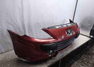 Zderzak przód przedni peugeot 307 lift fl ekqd bordowy halogeny 3