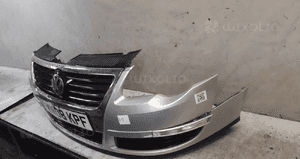 Zderzak przód przedni do volkswagen vw passat B6 + grill LA7W srebrny 3