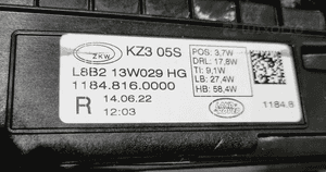 Reflektor prawy lewy full led land rover defender ii europa 6
