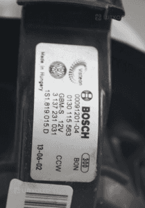 Wentylator nagrzewnicy VW UP 4