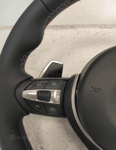 Bmw F10 F11 F20 F30 kierownica multifunkcyjna airbag skóra łopatki niebiesko czerwona nić nowa 6