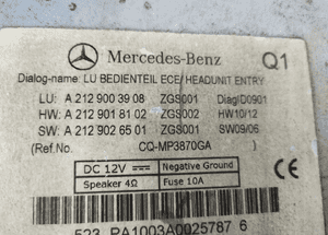 MERCEDES E 212 207 c 204 Comand radio zmieniarka NTG 4.5 nawigacja 7