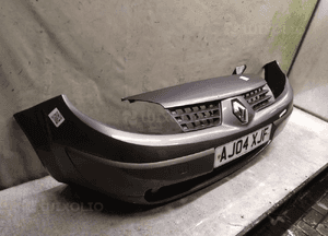 $ ZDERZAK PRZÓD PRZEDNI DO RENAULT GRAND SCENIC II 2 + HALOGENY SZARY 4