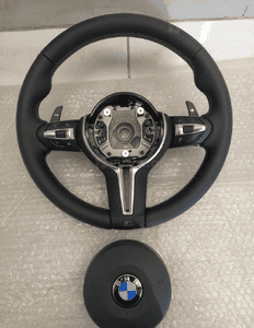Bmw M2 M3 M4 F10 F11 F30 F20 F21 F15 F16 kierownica multifunkcyjna poduszka airbag łopatki niebiesko czerwona nić nowa oryginał 15