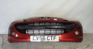 Zderzak przód przedni do peugeot 207 ekqd bordo bordowy halogeny 1