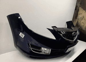 Zderzak przód przedni do mazda 6 gh ii 2 35J granat granatowy halogeny 5