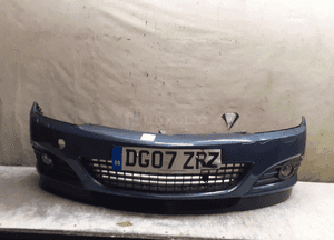 Zderzak przód przedni opel astra h 3 iii gtc cabrio Z168 szary popielaty halogeny 1