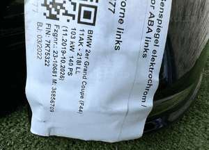Lusterko bmw 2 F44 475 5PIN shadow line 3