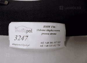 BMW 6 F06 M-P Osłona słupka prawa - 3247 3