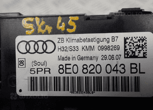 Audi A4 B7 panel klimatyzacji 2 din 8E0820043BL 5