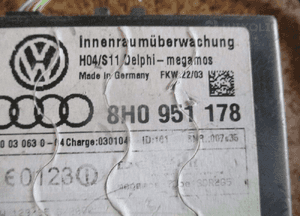 Moduł czujnik ruchu audi A4 B6 B7 cabrio 8H0951178 2