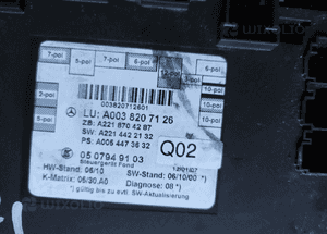 MERCEDES S 221 moduł sterownik drzwi komputer moduł zamka szyby RÓŻNE NUMERY 14