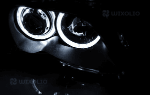 Lampy do bmw E46 od 09.2001 do 03.2005 sedan touring białe ringi led 4