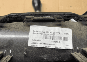 Tunel środkowy osłona tunelu popielniczka Mercedes CLA 117 A1768100179 A1766807100 8