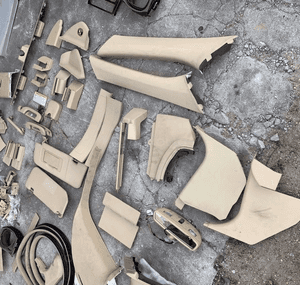 mercedes ml gl 164 uszczelki plastiki beżowe beż osłona słupek 5
