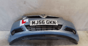 Zderzak przód przedni opel corsa d Z21C błękitny halogeny 2