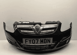 Zderzak przód przedni opel corsa d Z20R czarny halogeny 1