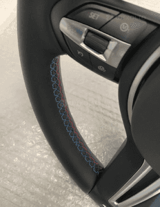 Bmw M2 M3 M4 F10 F11 F30 F20 F21 F15 F16 kierownica multifunkcyjna poduszka airbag łopatki niebiesko czerwona nić nowa oryginał 7