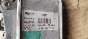 Podstawa filtra oleju chłodniczka Mercedes W209 1.8 Kompresor A2711880001 A2711800610 6