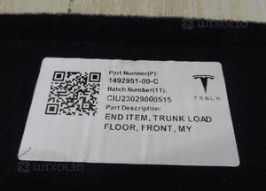 TESLA MODEL Y 2023 TAPICERKA WYKŁADZINA PODŁOGA BAGAŻNIKA 1492951-00-C 9
