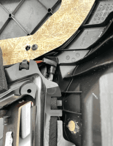 mercedes cl 216 boczek tapicerka drzwi dekor panel czarna skora Harman ambiente led 8