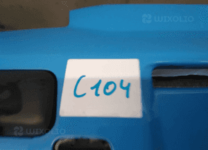 Zderzak przód przedni fiat panda 734 niebieski halogeny 2