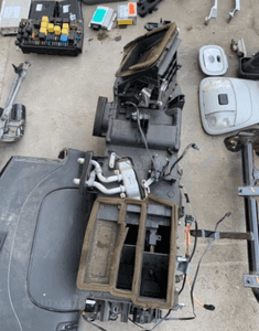 MERCEDES ml 163 konsola schowek nagrzewnica  panel przełączniki przekładka  Anglika atrapa 17