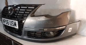 Zderzak przód przedni do volkswagen vw passat B6 LA6W zielony halogeny 2