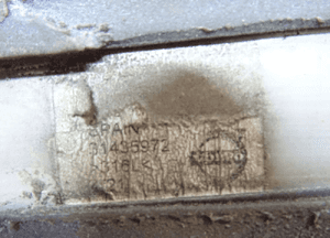 Volvo XC60 ii 17- 31435972 listwa nakładka zderzaka tylna tył chromowa 7