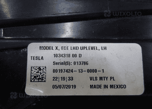 Lampa przód lewy led eu tesla x 103431800D 4