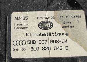 Audi A3  8L panel sterowania nawiewu dmuchawy  8L0820043D 3