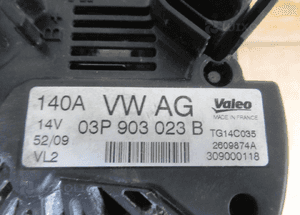 Alternator fabia 2 ii seat ibiza iv vw polo v 5 6R 1.2 tdi 75KM 140A 2009- 4