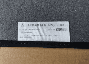 Mercedes-Benz W223 AMG ORYGINALNY DYWANIK WELUROWY Tył A2236805804 3