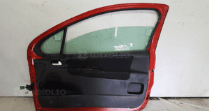 Drzwi przód przednie prawe do peugeot 207 3D kknb czerwone 4