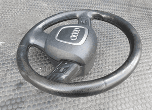 Kierownica Trzy 3 Ramienna Czarna Pikowana Skóra Air Bag Poduszka Wtyczka AUDI A4 B6 B7 12