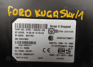 MODUŁ STEROWNIK BLUETOOTH FORD KUGA II D1BT-14D212-ED 3