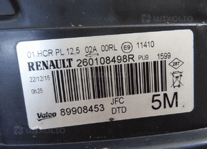 Lampa prawy przód espace v full led 260108498R 13