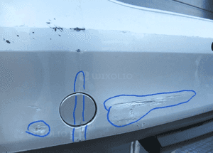 Zderzak tylny tył jaguar xe 2015-2019 5