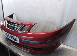 Zderzak przód przedni do saab 93 9-3 bordo bordowy halogeny 5