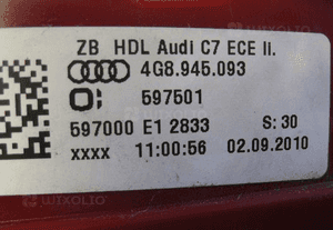 Audi A7 4G8 lampa tylna lewa led 2