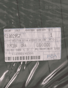FIAT CROMA 2 II 2008r SZYBA TYŁ TYLNA BAGAŻNIKA W KLAPĘ GRZANA NOWA ORYGINALNA LOGOWANA 11