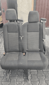 FOTELE FOTEL PODWÓJNY KANAPA PASAŻERA FORD TRANSIT MK8 UK 1