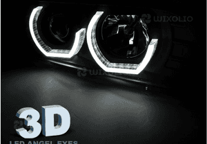 Reflektory lampy do  bmw E39 od 1995 do 2003 black led ringi 3D 5