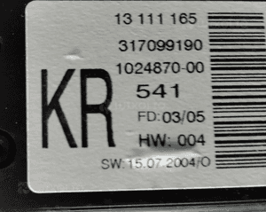 Opel Astra H III wyswietlacz srodkowy BA 13238548 KR 13111165 5