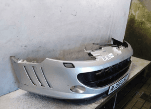 Zderzak przód przedni peugeot 407 coupe ezrc srebrny pdc czujniki spryskiwacze lamp xenon halogeny 5