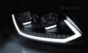 Lampy vw touran ii 2010-2015 black tube drl dts led 3