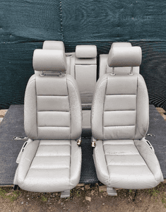 Fotele Kanapa Jasna Skora Platin Hell Grzane Elektryka Audi A4 B6 B7 2